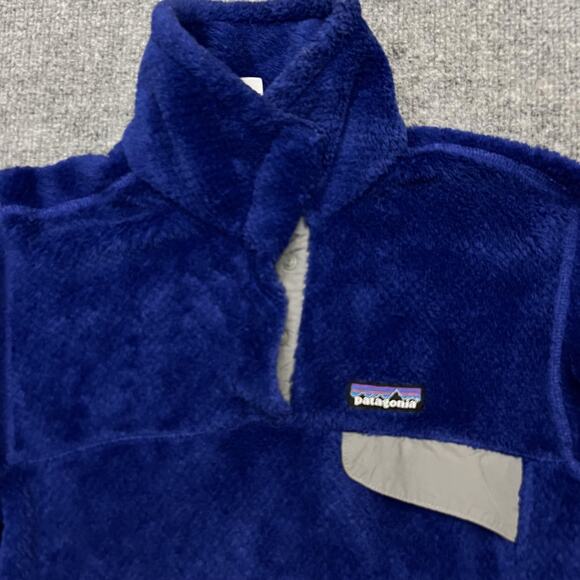 Patagonia Pullover Womens Small Fleece Deep Pile Synchilla Snap T Retro Cozy - Picture 2 of 9